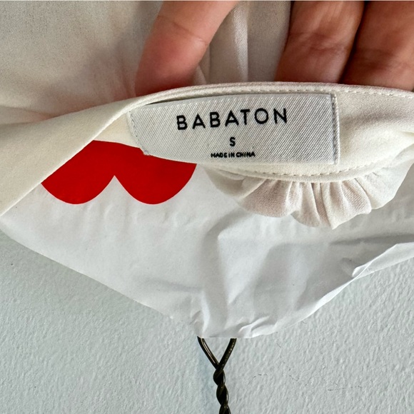 Aritzia Babaton 100% Silk Long Sleeve Bennett Mini Dress in White/Cream Small - Picture 9 of 15